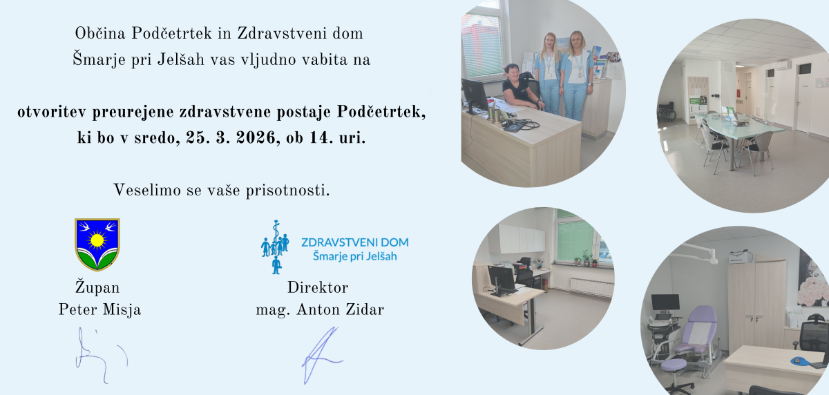 Otvoritev projekta preureditev zdravstvene postaje Podčetrtek
